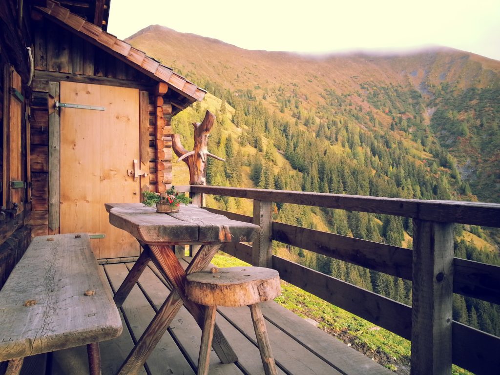 rustic bench